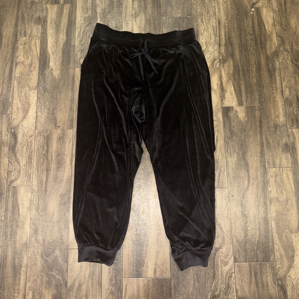 Victoria's Secretโ Tapered Sweatpants Joggers Women's Size XL Velvet Black